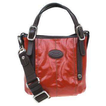 Pre Owned Tod's Orange Coated Canvas Mini G-Line Easy Sacca Shoulder Bag