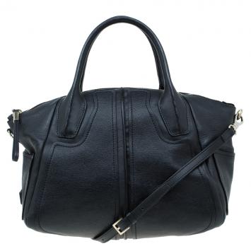 Pre Owned Tod's Black Leather D-Styling Manici Zip Satchel