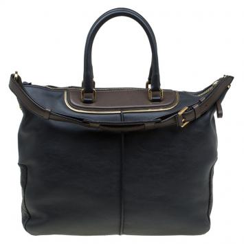 Pre Owned Tod's Black Leather Medium Tote