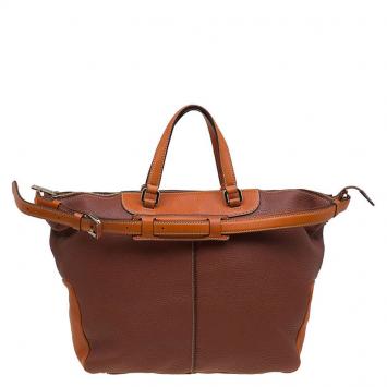 Pre Owned Tod's Two Tone Leather Tote