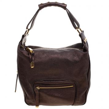 Pre Owned Tod's Bronze Leather Hobo