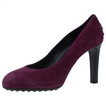 Pre Owned Tod's Magenta Suede Pumps Size 40.5