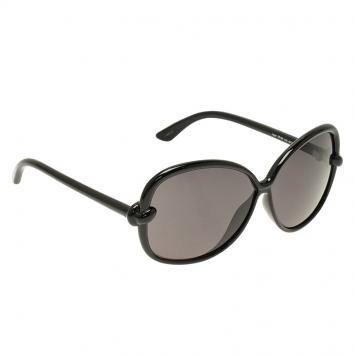 Pre Owned Tom Ford Black Ingrid Round Sunglasses 