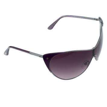 Pre Owned Tom Ford Purple Vanda Shield Cat Eye Sunglassses