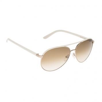 Pre Owned Tom Ford Ivory TF112 Silvano Aviator Sunglasses