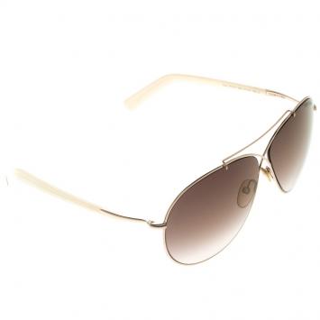 Pre Owned Tom Ford Brown TF374 Eva Aviator Sunglasses