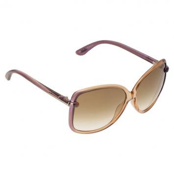 Pre Owned Tom Ford Brown and Purple Callae Sunglasses