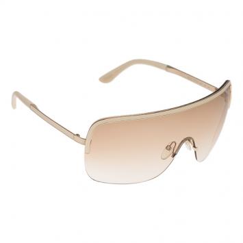 Pre Owned Tom Ford Cream Gianna Shield Sunglasses