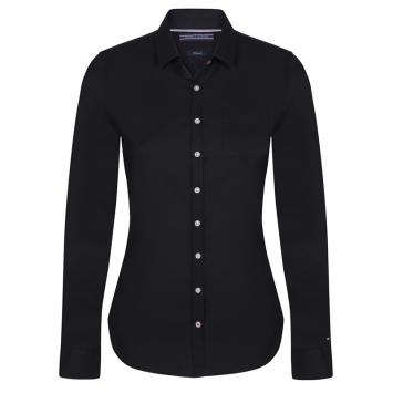 Pre Owned Tommy Hilfiger Black Cotton Long Sleeve Shirt M