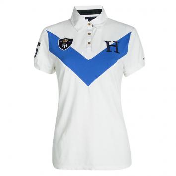Pre Owned Tommy Hilfiger White Short Sleeve Polo T-Shirt L