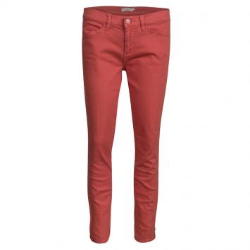 Pre Owned Tory Burch Jasper Red Washed Denim Skinny Ankle Grazer Jeans M