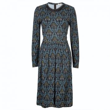 Pre Owned Tory Burch Brown Print Lulu Dress S