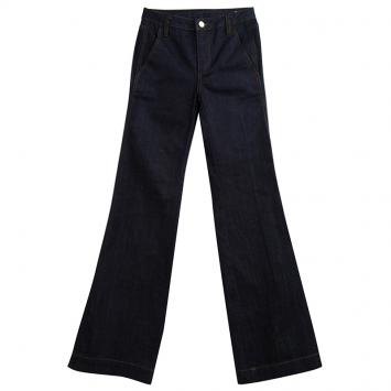 Pre Owned Tory Burch Indigo Dark Wash Denim High Waist Flared Jeans XS
