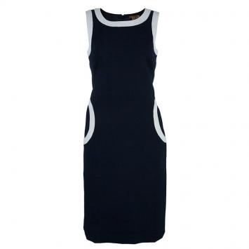 Pre Owned Tory Burch Navy White Shift Dress S