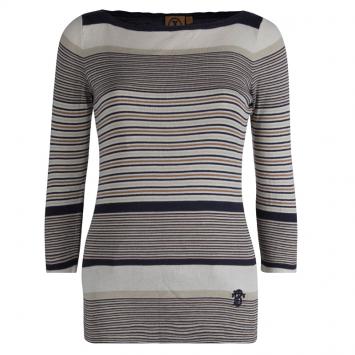 Pre Owned Tory Burch Multicolor Striped Sweater S