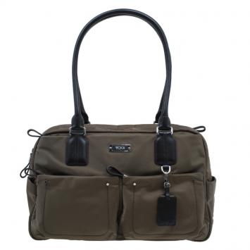 Pre Owned Tumi Fatigue Green Nylon Voyageur Geneva Carry All Bag