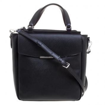 Pre Owned Tumi Black Coated Canvas Kaylin Crossbody
