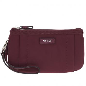Pre Owned Tumi Burgundy Nylon Pouch 