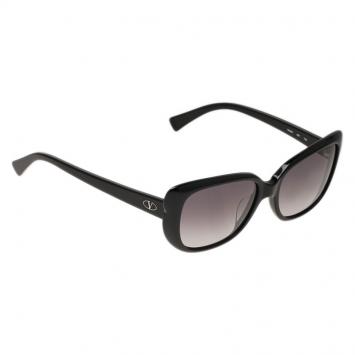 مملوكة مسبقًا Valentino Black V644S Oval Cat Eye Sunglasses
