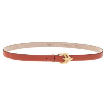 Pre Owned Valentino Orange Leather Phoenix Belt 90CM 