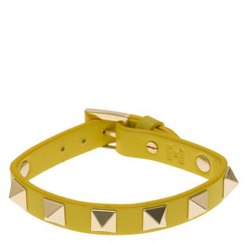 Pre Owned Valentino Rockstud Leather Bracelet