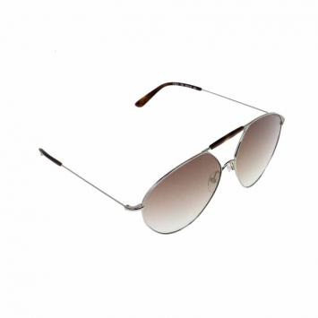 Pre Owned Valentino Tortoise and Silver V122S Aviator Sunglasses