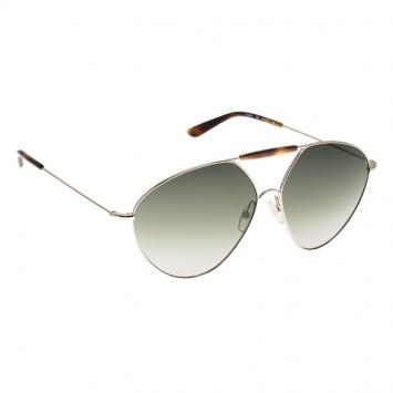 Pre Owned Valentino Brown and Silver V122S Aviator Sunglasses