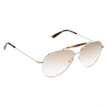 مملوكة مسبقًا Valentino Silver and Tortoise V120S Aviator Sunglasses