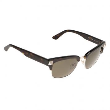 Pre Owned Valentino Tortoise Frame V118S Rockstud Sunglasses