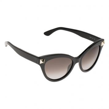 Pre Owned Valentino Black V657S Rockstud Cat Eye Sunglasses