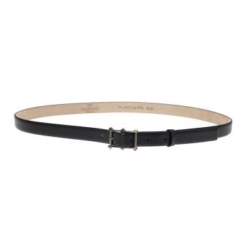 Pre Owned Valentino Black Leather Rockstud Buckle Belt 90CM