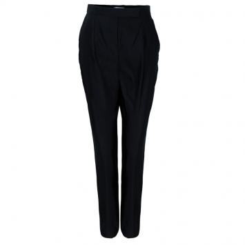 Pre Owned Valentino Black Satin Tailored Trousers M