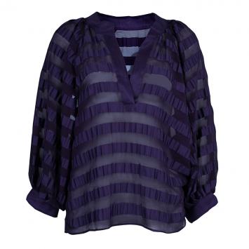 Pre Owned Valentino Purple Silk Top M