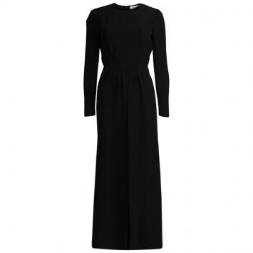 Pre Owned Valentino Black Knit Long Sleeve Maxi  Dress L