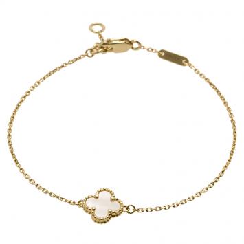 Pre Owned Van Cleef & Arpels Sweet Alhambra Mother of Pearl Rose Gold Bracelet