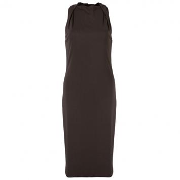 Pre Owned Vera Wang Brown Sleeveless Dress XS