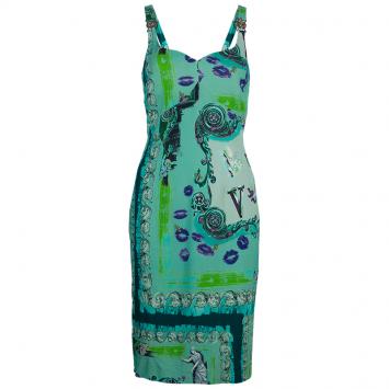 مملوكة مسبقًا Versace Collection Multicolor Print Sleeveless Dress M