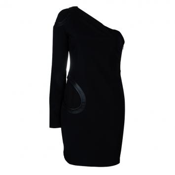مملوكة مسبقًا Versace Black One Shoulder Dress M