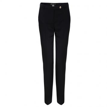 Pre Owned Versace Black Wool Trousers M