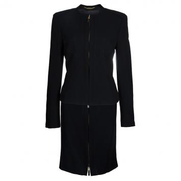 Pre Owned Versace Black Skirt Suit L