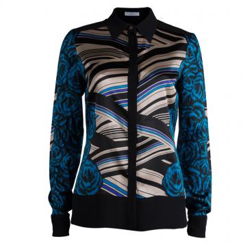 Pre Owned Versace Collection Multicolor Printed Silk Shirt S