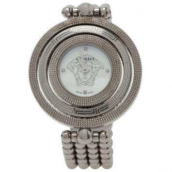 Pre Owned Versace Mother of Pearl Stainless Steel Eon Women's Wristwatch 39MM