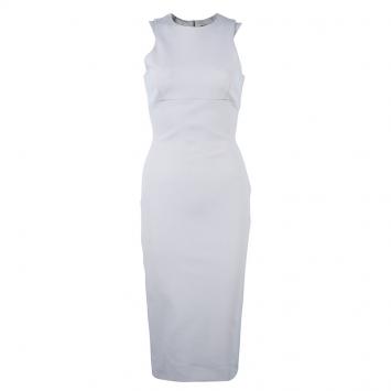 Pre Owned Victoria Beckham Beige Shift Dress M