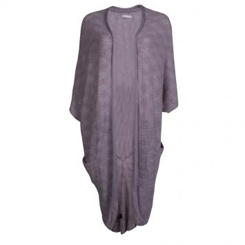 Pre Owned Zadig and Voltaire Purple Cashmere Draped Cardigan M