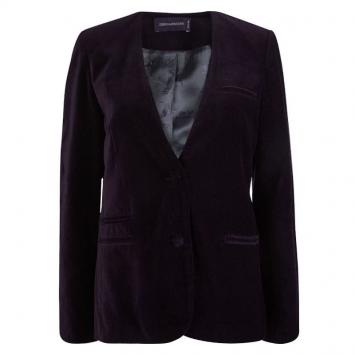 Pre Owned Zadig and Voltaire Purple Velvet Embroidered Blazer M