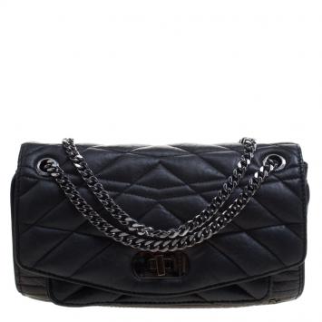 Pre Owned Zadig and Voltaire Black Leather Skinny Love Shoulder Bag