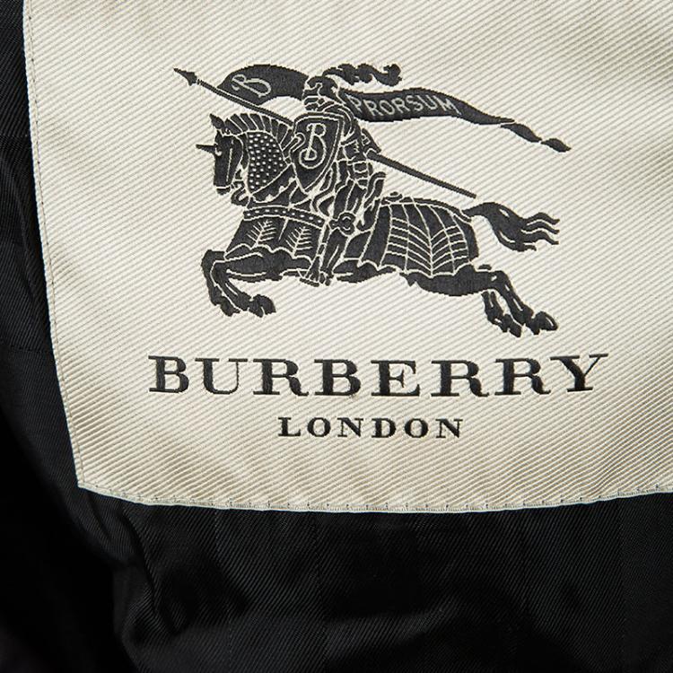 Pre Owned Burberry Black Quilted Down Jacket S
