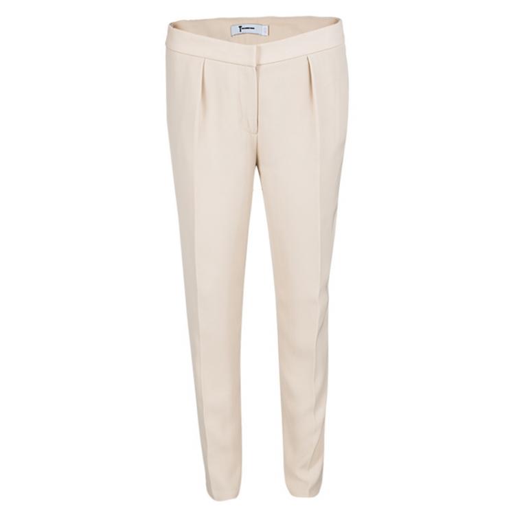 Pre Owned T By Alexander Wang Beige Crop Top and Trousers Set S