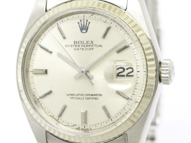 Pre Owned Rolex Champagne 18K Yellow Gold and Stainless Steel Datejust Men's Wristwatch 36MM