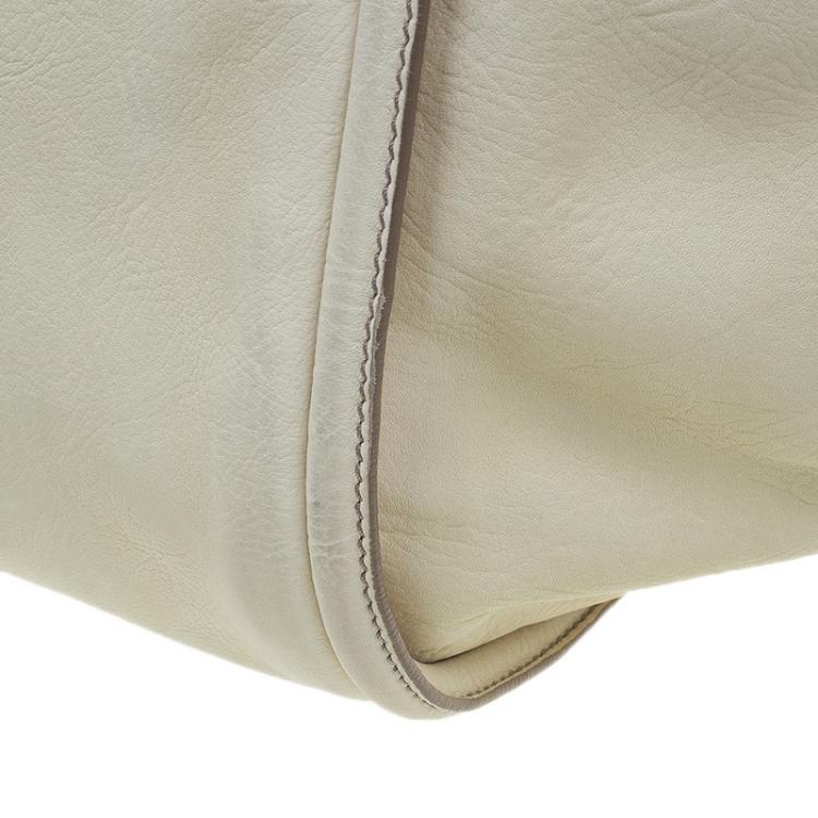 Pre Owned Tod's Cream Leather Shade Tote